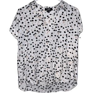 RACHEL Rachel Roy Patterned Rayon Button Down Blouse Size Medium